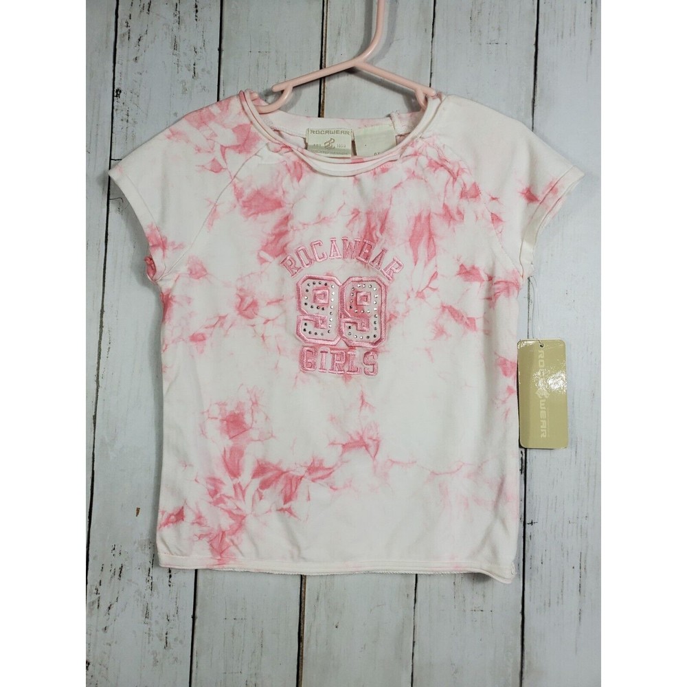 Girls Rocawear 99 Pink Tie Die Shirt Sz 4T Cotton Spandex New With Tags